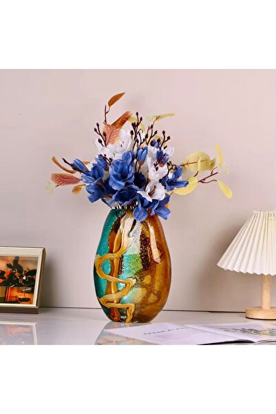 Ch hand -blown Amber stitching Fashion 9.85Inch Glass