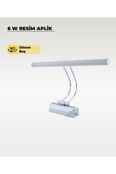 AC AYDINLATMA 6W Chrome Flute Sconce 3200K (Yellow Light)