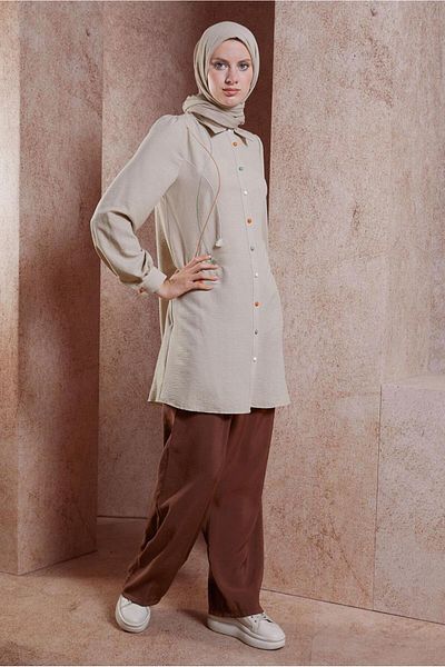 Alvina Hijab Tassel Detailed Tunic - 44591