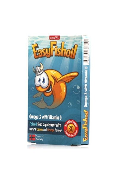 EASYVİT إيزي فيت زيت السمك أوميجا 3 للأطفال بنكهة توتي فروتي - 30 قرصًا هلاميًا قابلًا للمضغ