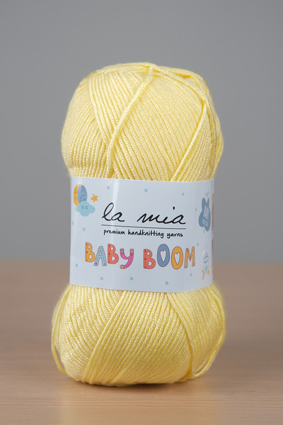 Lamia خيط بيبي بوم الفاخر المضاد للوبر 250 م/100 جرام أصفر فاتح-331