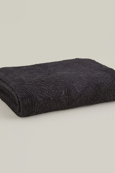 Karaca Home Black Orya Double Blanket