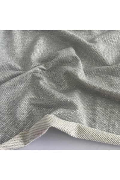 Kaf Kumaş Silver Lurex Diagonal Two Thread Fabric