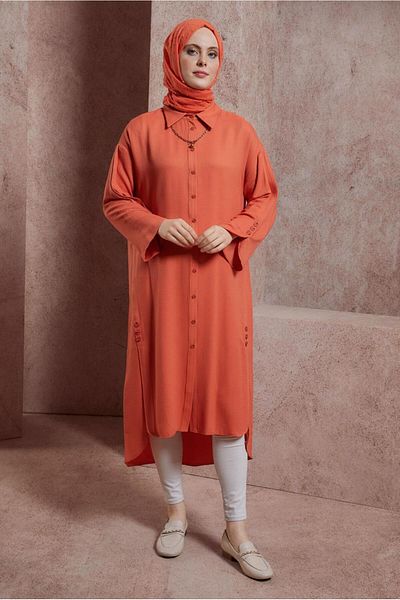 Alvina Viscose Tunic 44420 - Ψηλό και άνετο σχέδιο