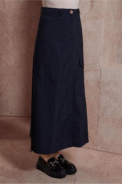 Alvina 60560 Μοντέλο Casual Cut Αλεξίπτωτο Υφασμάτινη Φούστα