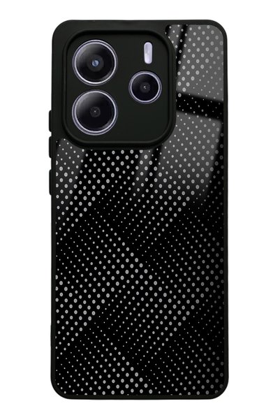 Spoyi حافظة هاتف لامعة لهاتف Xiaomi Redmi Note 14 5G بتصميم أسود ورمادي