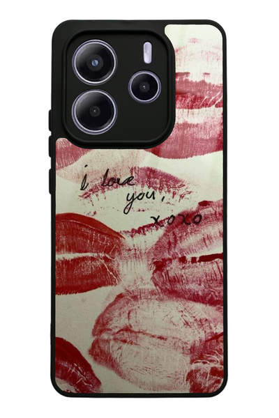 Spoyi Xiaomi Redmi Note 14 4G I Love You Tasarımlı Glossy Telefon Kılıfı