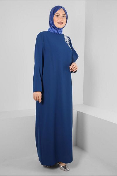Alvina ΦΟΡΕΜΑ ΚΡΕΠ ΚΕΝΤΗΜΕΝΟ ΜΕ ΠΕΤΡΑ ΚΑΙ ΧΑΝΤΡΕΣ 20394