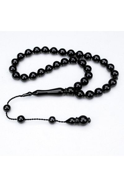 Skygo Simple Sphere Caliper Oltu Stone Rosary