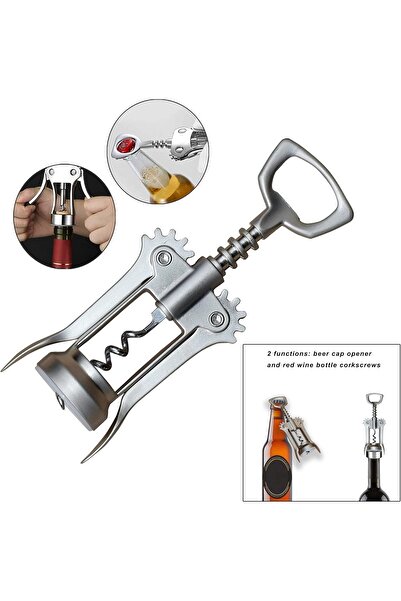 IKEA Ikea  IDEALISK Corkscrew, silver-colour/matt with bottle opener