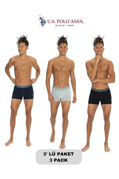 U.S. Polo Assn. Άνδρας, Αδειοδοτημένος, USPA, Σετ Boxer 3 τεμαχίων (Κουτί)