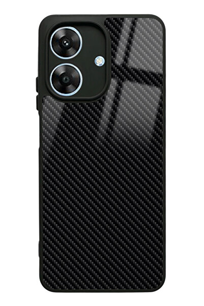 Spoyi Oppo Realme Note 60 Carbon Tasarımlı Glossy Telefon Kılıfı