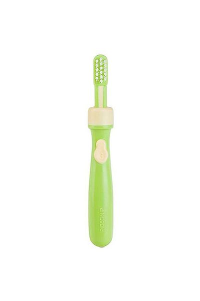 Pigeon Training Tooth Brush, Extra Soft Bristles, Grip, Lesson 3, Blue
