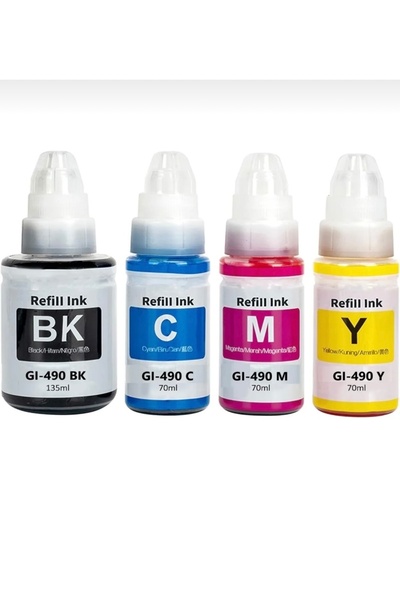 Canon GI-490BK,GI-590BK Black Siyah Mürekkep 135ml./Sise