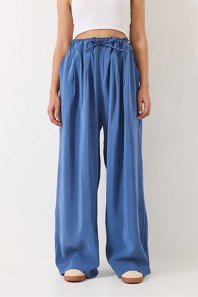 Bianco Lucci Women's High Waist Wide Elastic Oversize Palazzo Trousers 80165 60271071