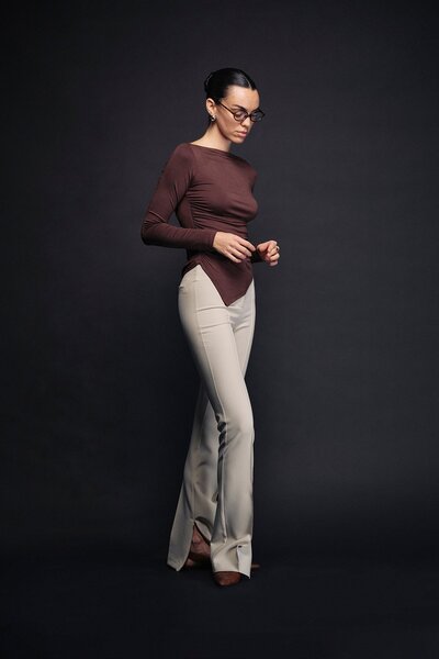 VATKALI High Waist Pants with Zipper on the Leg