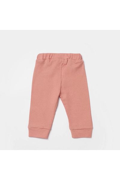 Biorganic Waffle Smile Baby Pants Redbrown