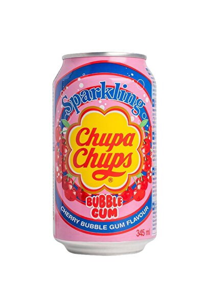 Chupa Chups Sparkling Cherry Bubble Gum Flavour - Kiraz ve Sakız Aromalı Gazlı İçecek 345 Ml