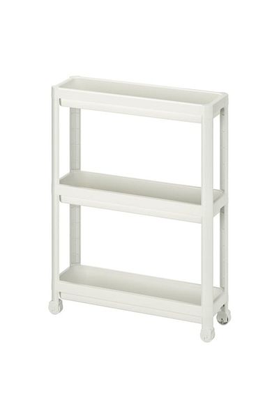 IKEA VESKEN Trolley (54x18x71 cm) – Slim, Space-Saving Storage on Wheels