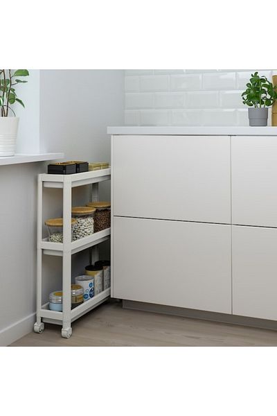 IKEA VESKEN Trolley (54x18x71 cm) – Slim, Space-Saving Storage on Wheels