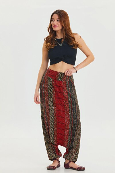 Los banditos Етнічні штани з шнурівкою на кишенях