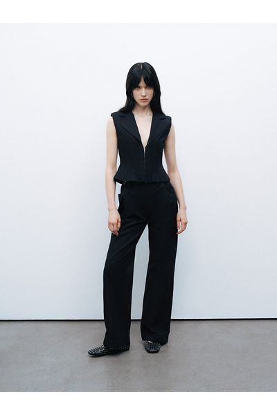 Nocturne Beli Agraf Detailed Trousers