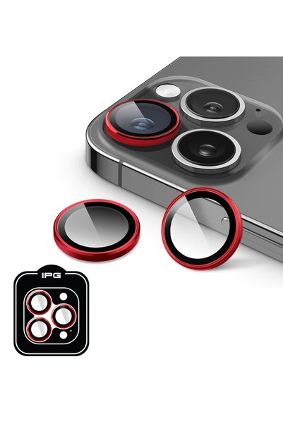 Ipg IPG ProLENS واقي عدسة الكاميرا لهاتف iPhone 14 Pro / Pro Max مع إطار CD م...
