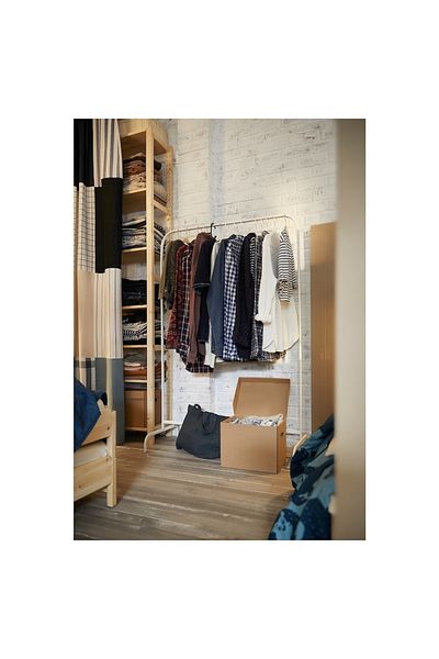 IKEA MULIG Clothes Rack (White, 99x46 cm)