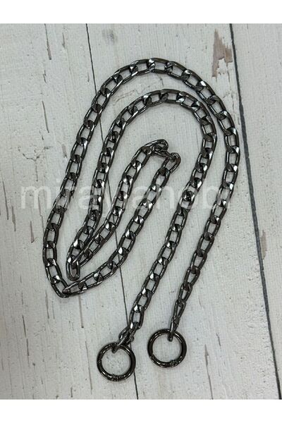 miraylahobi سلسلة حقيبة معدنية سوداء 1 متر موديل 1