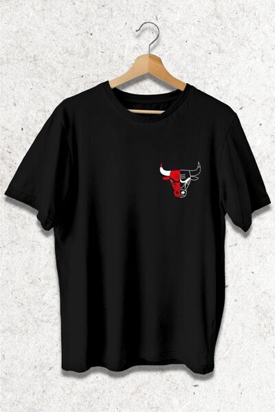 LELVANİ Oversize Chicago Bulls Tasarım Baskılı Tişört