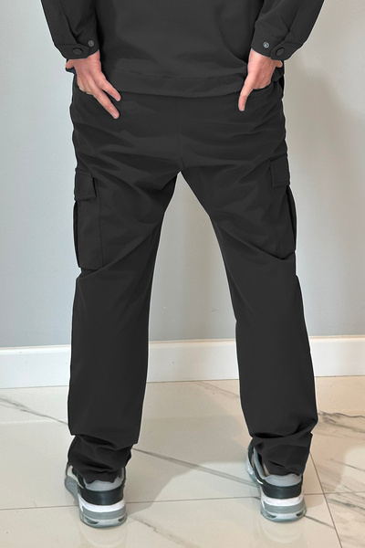 REMSA Чоловічі штани на кнопках 24720 Чорні