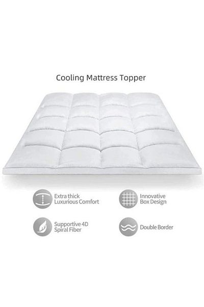 smart home Luxury Mattress Topper, Hotel Mattress Topper Height 200x120X14 cm Made of 100% Super Soft