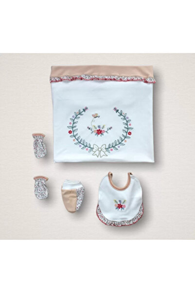 BabyBird Mrpurple Redbud Crown Embroidered Baby Girl 10-Piece Bodysuit Set Hospital Release Pomegranate Flower