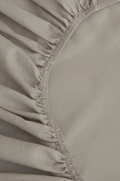 Karaca Home Cearşaf de pat dublu de bază 100% bumbac gri - elastic