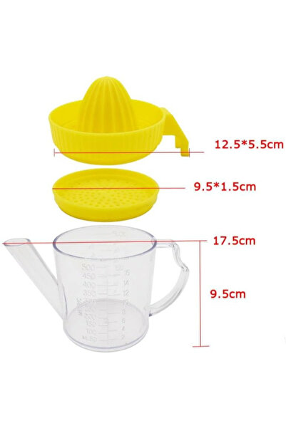 SAFA Lemon and Orange Juicer and Fat Squeezer, Manual Hand Juicer with Built-in Measuring Cup and Strainer, 500ml/16oz