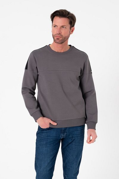Tony Montana Ανδρικό φούτερ με κανονική εφαρμογή Crew Neck Luxury Tech Arma Printed SW-1100