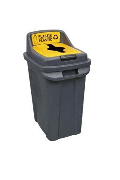 Planet Re-cycler Geri Dönüşüm Çöp Kovası Mix Kapak 50 lt Sarı