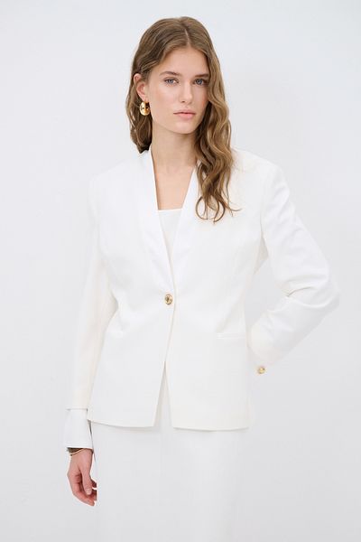 adL Flannel Pocket Collarless Jacket
