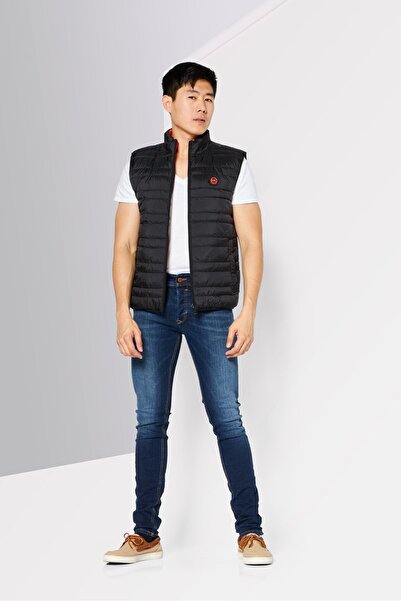 Michael Kors Men Plain Puffer Vest Reversible Jacket, Red