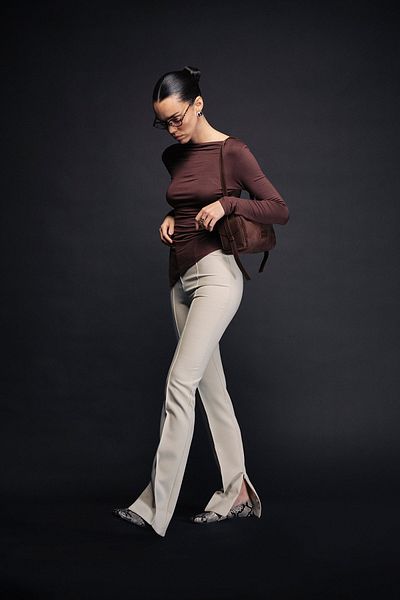 VATKALI High Waist Pants with Zipper on the Leg
