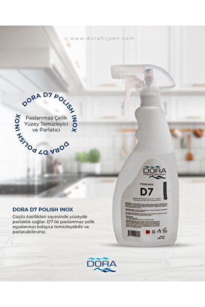 DORA Polısh Inox 750ml. Paslanmaz Çelik Yüzey Temizleyici Ve Parlatıcı