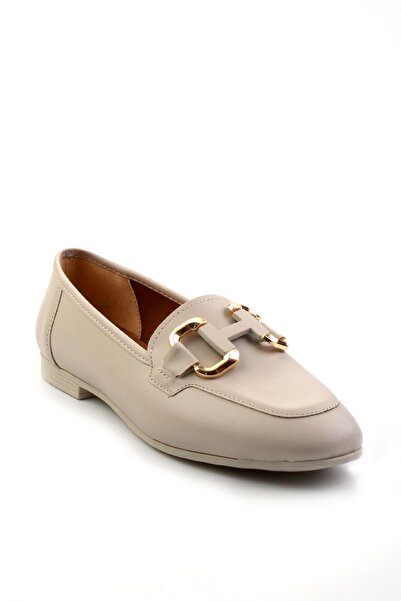 Bambi Bej  Kadın Loafer Ayakkabı K01140003809