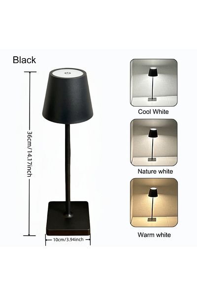 Choice 1 Piece 03black Led Rechargeable Wine Bottle Lamp Touch Control Of 3 Colors And Stepless Dimming Ta