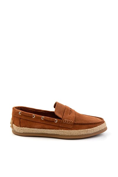 Bambi Taba Leather Erkek Espadril E01863815502