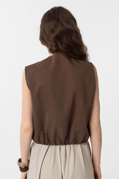 Antioch Brown Oversize Women's Vest