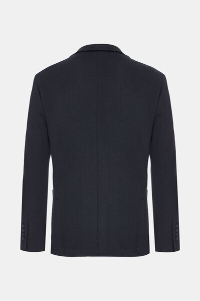 W Collection LACİVERT DÜĞMELİ YÜN CEKET