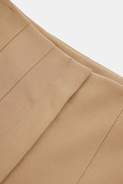 W Collection BEJ DAR PAÇA YÜKSEK BEL PANTOLON