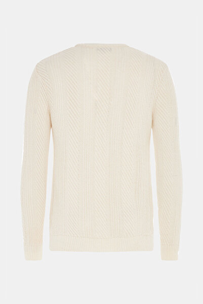 W Collection EKRU BİSİKLET YAKA UZUN KOLLU KAZAK