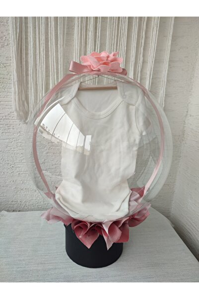 Kids Büyülü Balon-Kız Bebek Zıbın Kıyafet Doğum Tebrik Günü Hediye Sepeti Kutusu