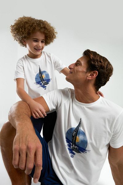 Arnetta Sailing Father Son Set, Father and Child Pajamas Priced Individually
